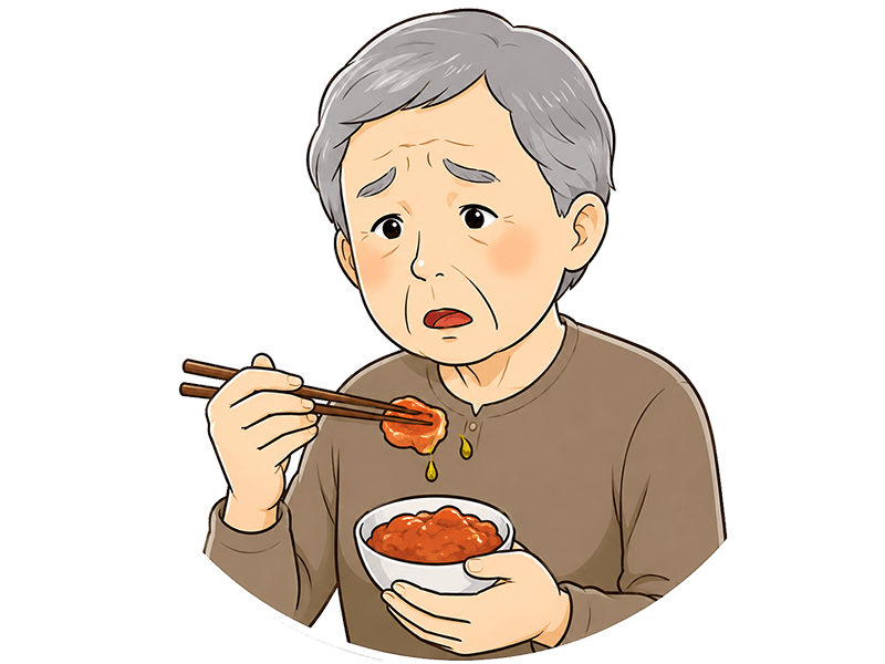 硬いものが食べにくい